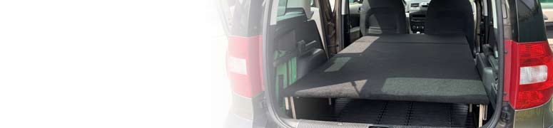 Skládací spací vestavba Škoda Yeti